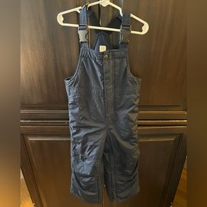 GAP Toddler Navy Blue Fleece-Lined Bib Snow Pants - Size 3